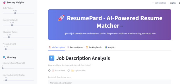 ResumePard - AI-Powered Resume Matcher